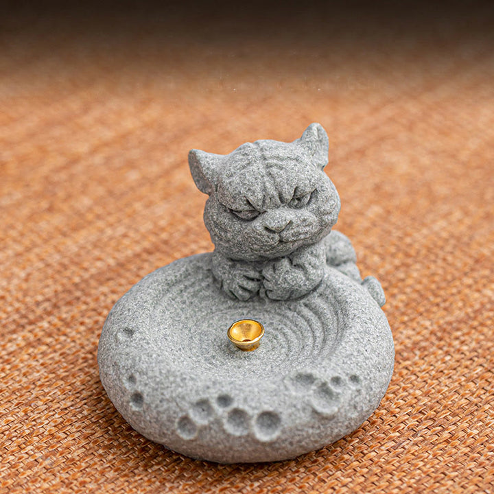 Buddha Stones Zodiaco cinese Bruciatore di incenso curativo Decorazione da scrivania