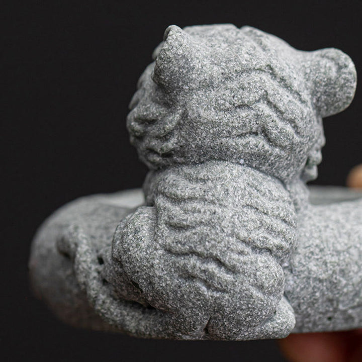 Buddha Stones Zodiaco cinese Bruciatore di incenso curativo Decorazione da scrivania