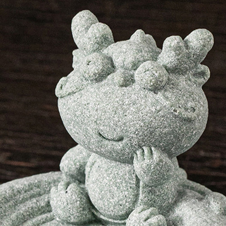Buddha Stones Zodiaco cinese Bruciatore di incenso curativo Decorazione da scrivania