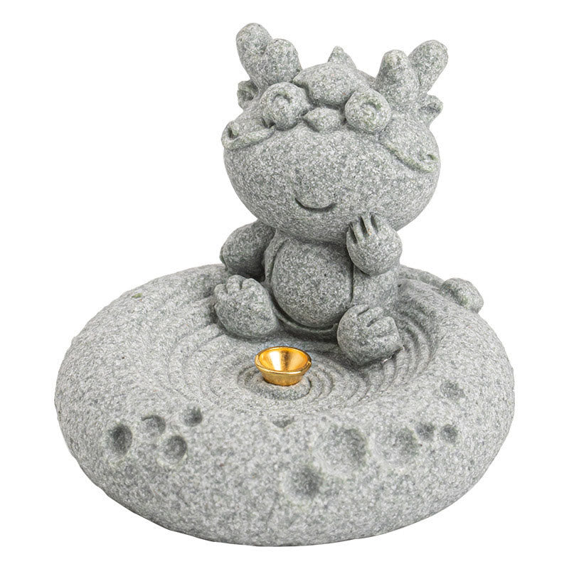 Buddha Stones Zodiaco cinese Bruciatore di incenso curativo Decorazione da scrivania