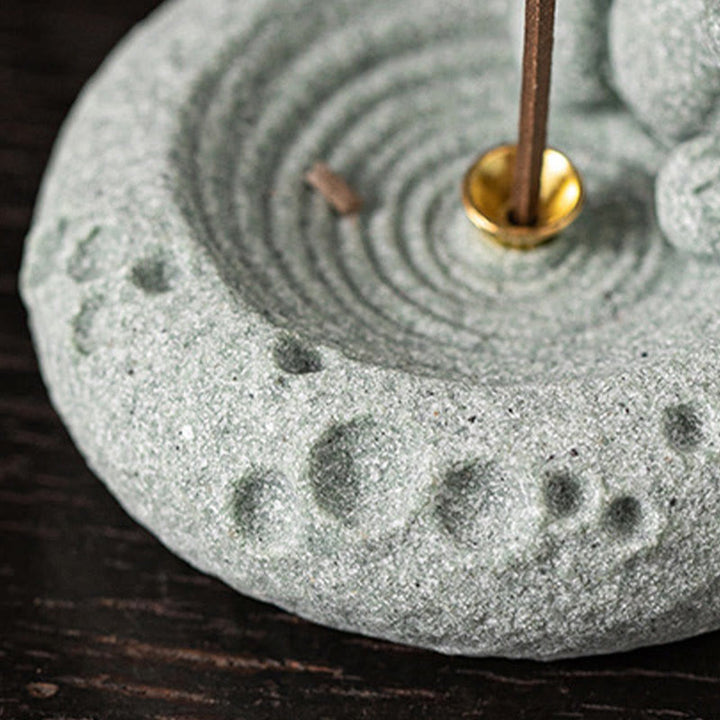 Buddha Stones Zodiaco cinese Bruciatore di incenso curativo Decorazione da scrivania