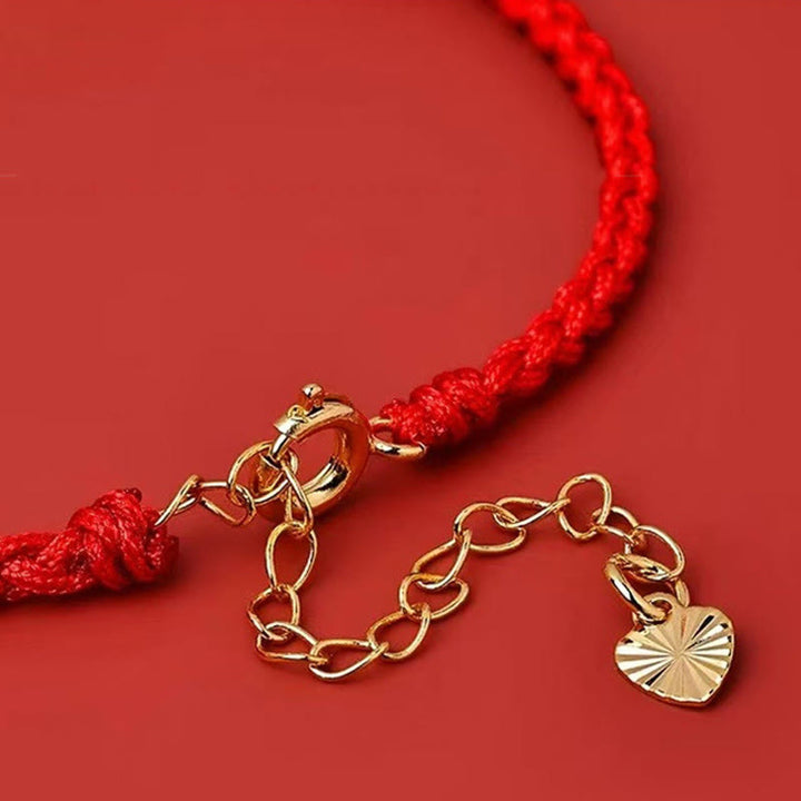 Bracciale Buddha Stones Red String 925 Sterling Silver Five Ways God Of Wealth Connection
