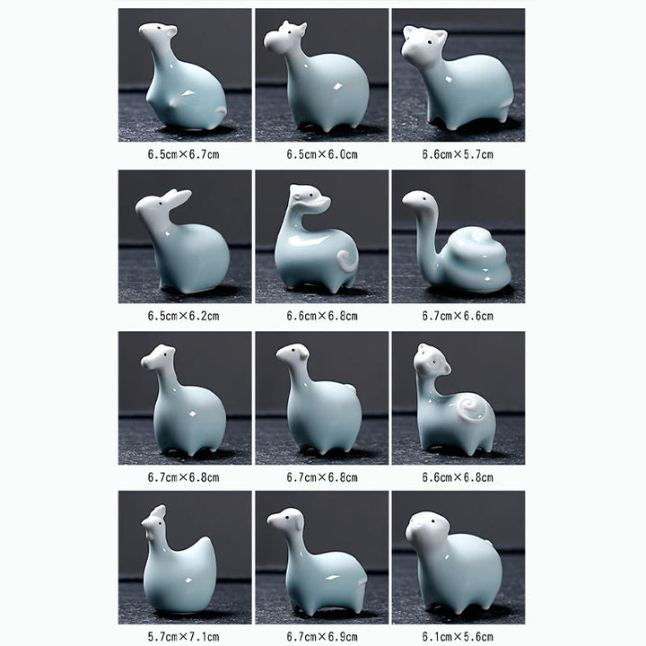 Buddha Stones Zodiaco cinese Ceramica Tè Animale domestico Decorazione per la casa - image 32