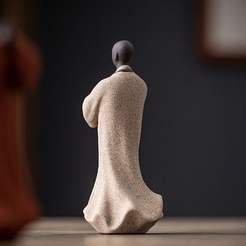 Buddha Stones Meditazione Preghiera Monaco Figura Ceramica Compassione Serenità Decorazione Casa - image 14