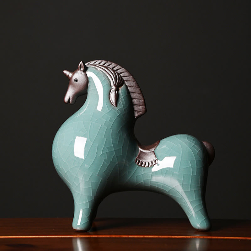 Buddha Stones Testa Giù Su Cavallo Ceramica Successo Libertà Decorazione della casa