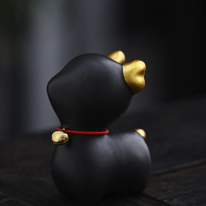 Buddha Stones Mini Cervo Tea Pet Ceramica Casa Scrivania Figurina Decorazione