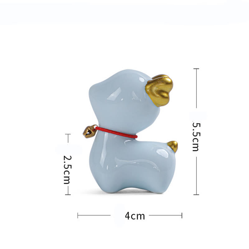 Buddha Stones Mini Cervo Tea Pet Ceramica Casa Scrivania Figurina Decorazione