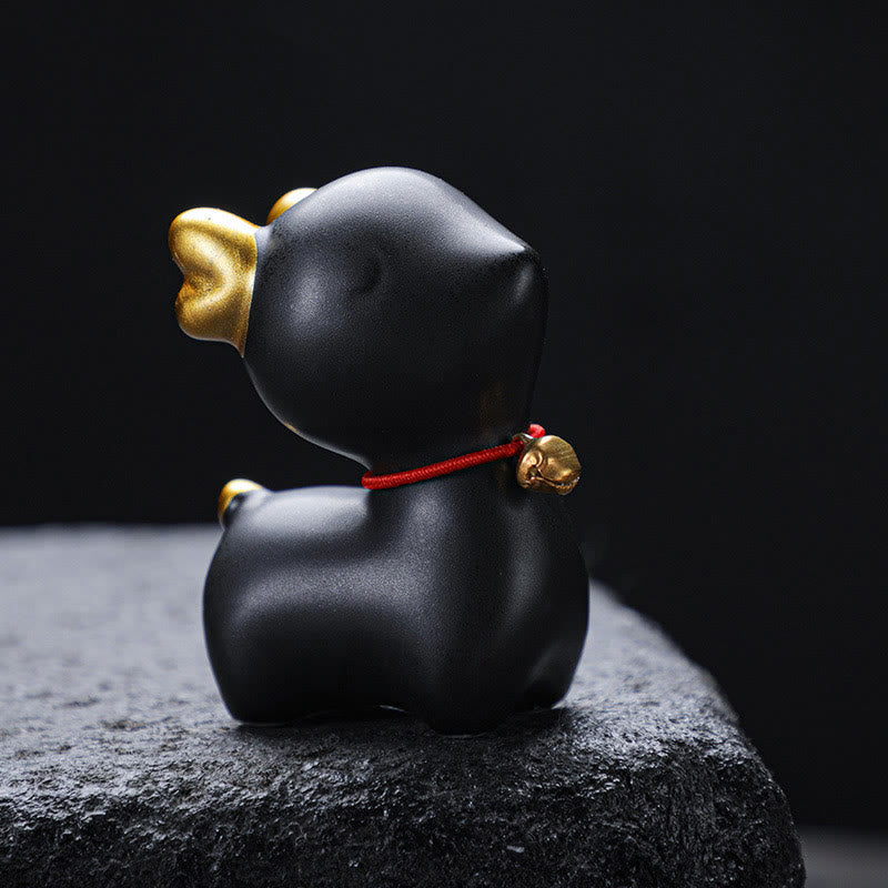 Buddha Stones Mini Cervo Tea Pet Ceramica Casa Scrivania Figurina Decorazione