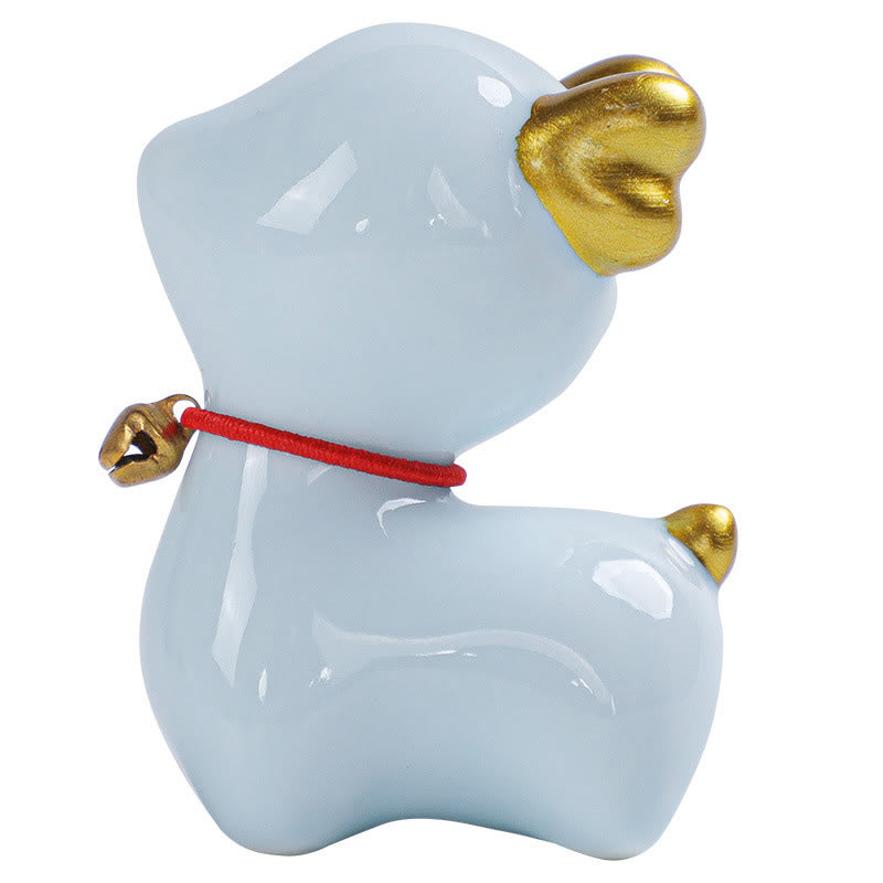 Buddha Stones Mini Cervo Tea Pet Ceramica Casa Scrivania Figurina Decorazione