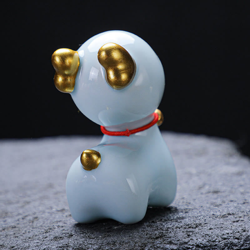 Buddha Stones Mini Cervo Tea Pet Ceramica Casa Scrivania Figurina Decorazione