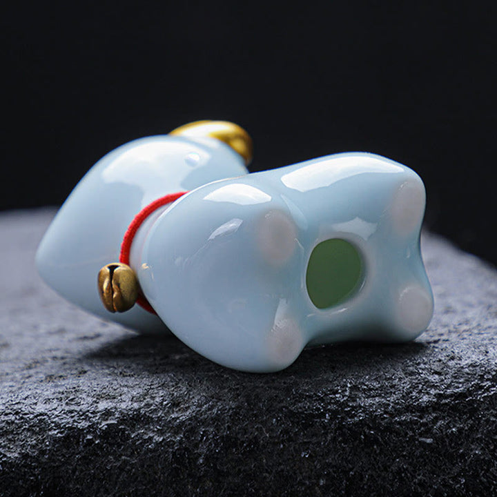 Buddha Stones Mini Cervo Tea Pet Ceramica Casa Scrivania Figurina Decorazione