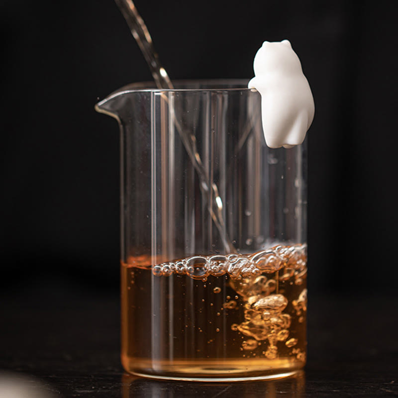 Buddha Stones Mini Hanging White Cat Tea Pet Ceramica Casa Scrivania Figurina Decorazione - image 9