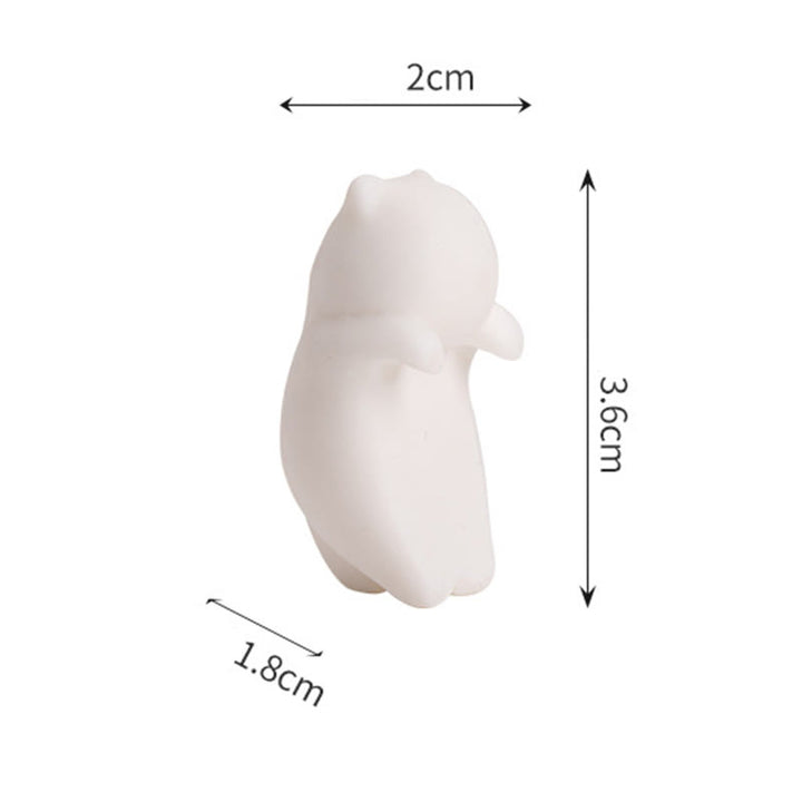 Buddha Stones Mini Hanging White Cat Tea Pet Ceramica Casa Scrivania Figurina Decorazione - image 12