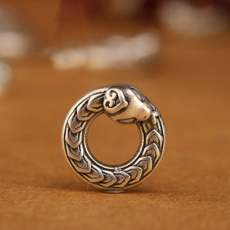 Braccialetto Buddha Stones Red String 999 Sterling Silver Peace Buckle Coin Anno del serpente Forza - image 18