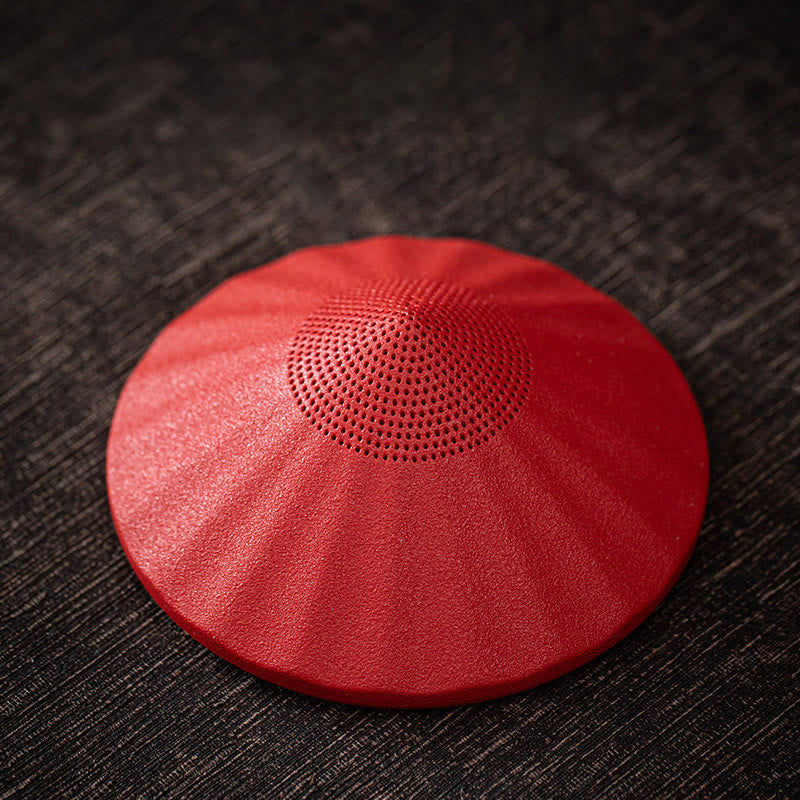 Buddha Stones Piccolo monaco Zen Cappello Colino Accessori da tè in ceramica Figurina Decorazione per la casa - Colino Red Hat 8,3*3,2 cm - image 1