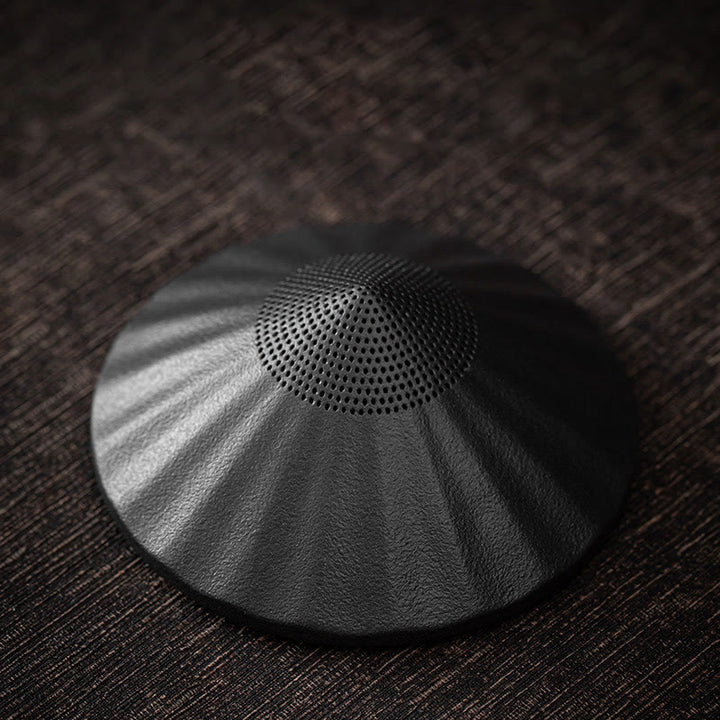 Buddha Stones Piccolo monaco Zen Cappello Colino Accessori da tè in ceramica Figurina Decorazione per la casa - Colino a cappello nero 8,3*3,2 cm - image 2