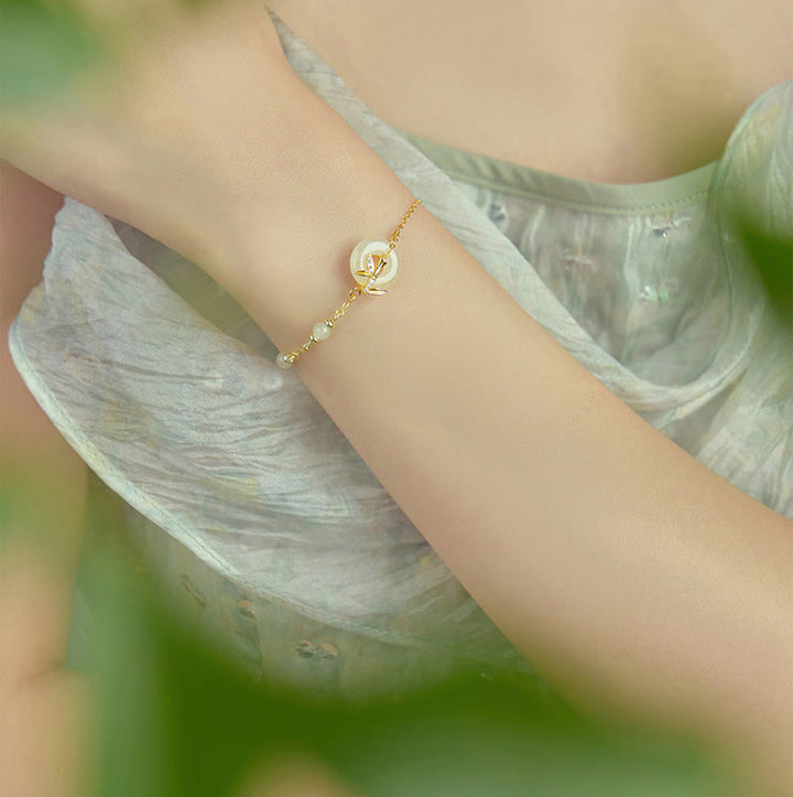 Bracciale Buddha Stones Hetian Jade 925 Sterling Silver Cubic Zirconia Peace Buckle Luck - image 8