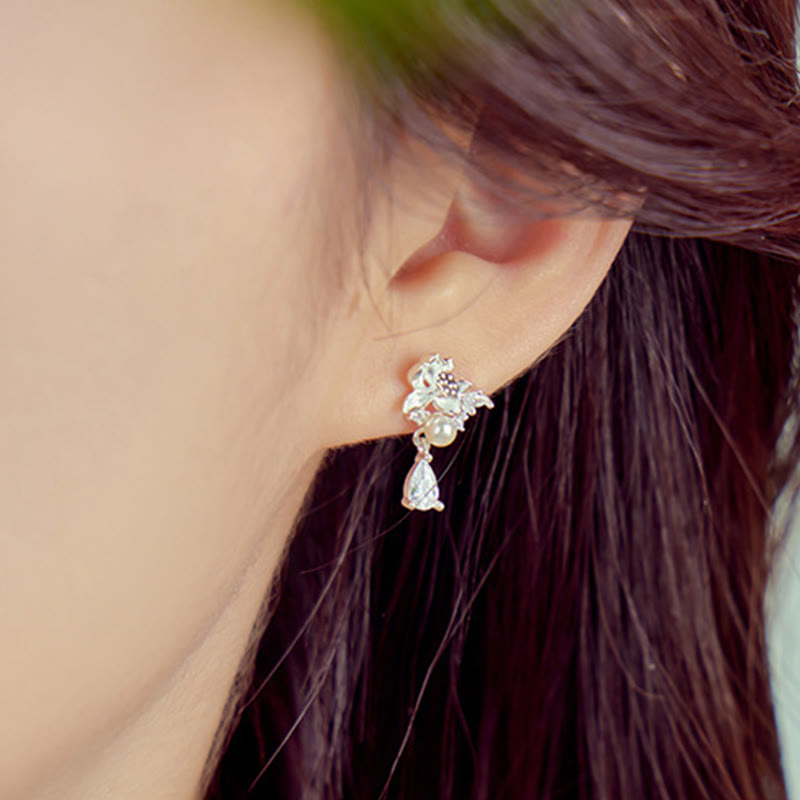 Orecchini Buddha Stones Hetian Jade 925 Sterling Silver Cubic Zirconia Pearl Abundance  - image 8