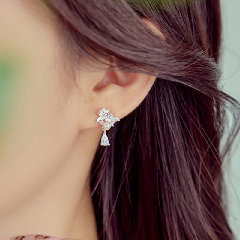 Orecchini Buddha Stones Hetian Jade 925 Sterling Silver Cubic Zirconia Pearl Abundance  - image 9