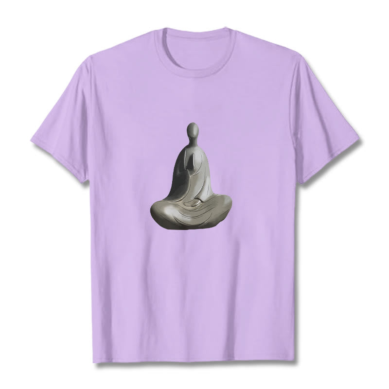 Maglietta in cotone con motivo Buddha Buddha Stones - Prugna - 2XL - image 16