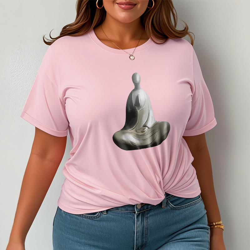 Maglietta in cotone con motivo Buddha Buddha Stones - image 19