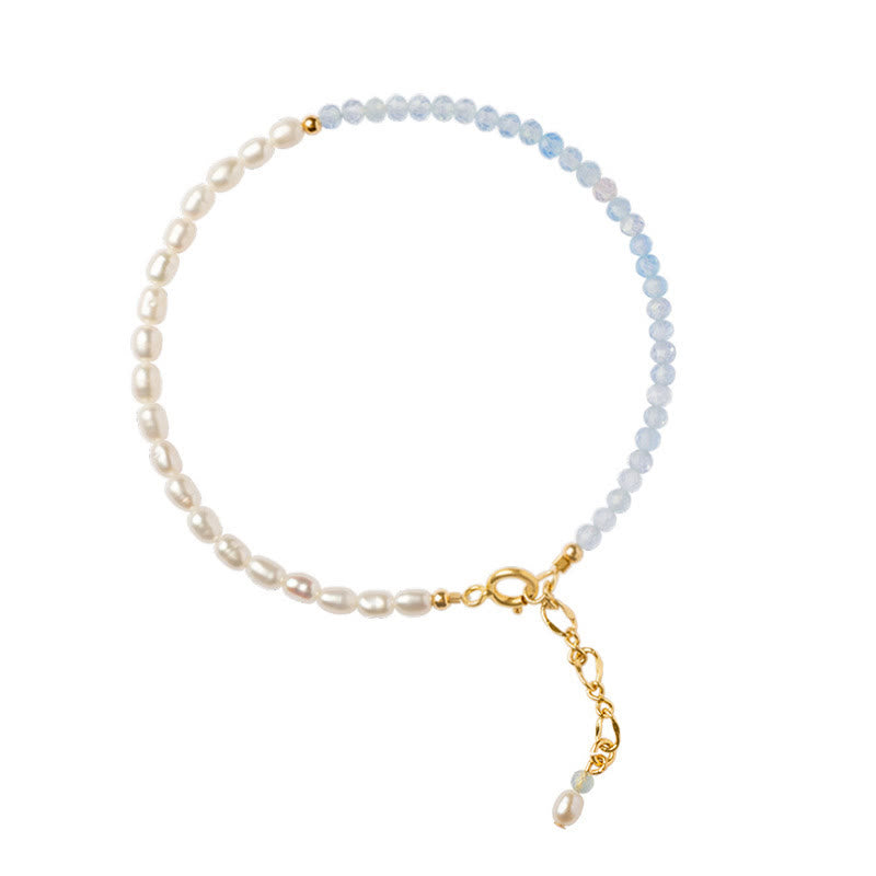 Braccialetto della saggezza in rame placcato oro 14k con perle ultrasottili di perle turchesi da 2 mm Buddha Stones