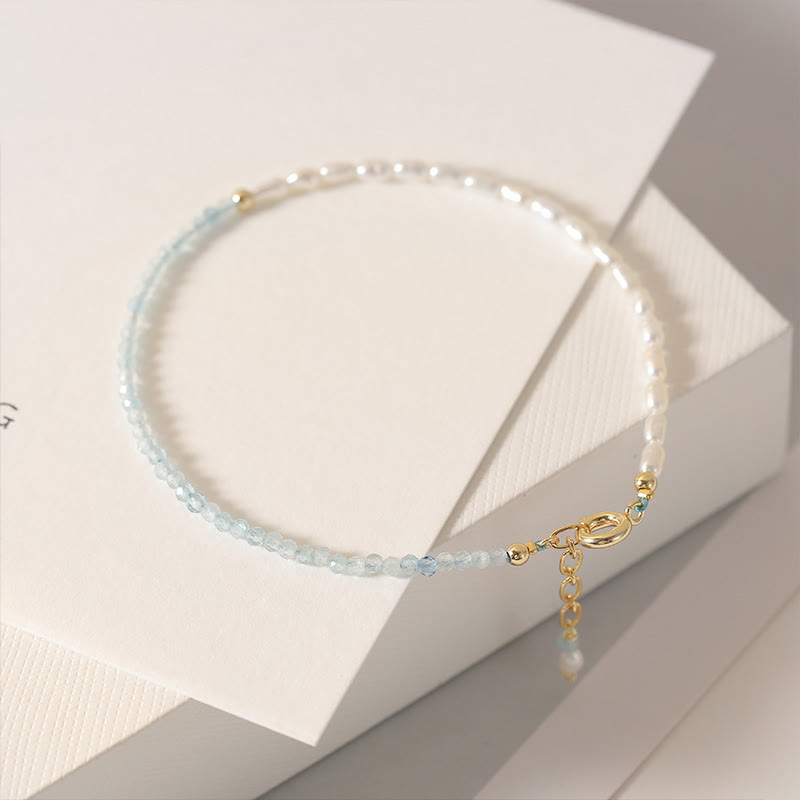 Braccialetto della saggezza in rame placcato oro 14k con perle ultrasottili di perle turchesi da 2 mm Buddha Stones