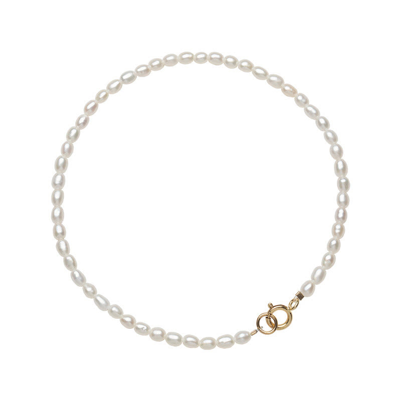 Braccialetto della saggezza in rame placcato oro 14k con perle naturali da 2 mm e perle ultrasottili Buddha Stones