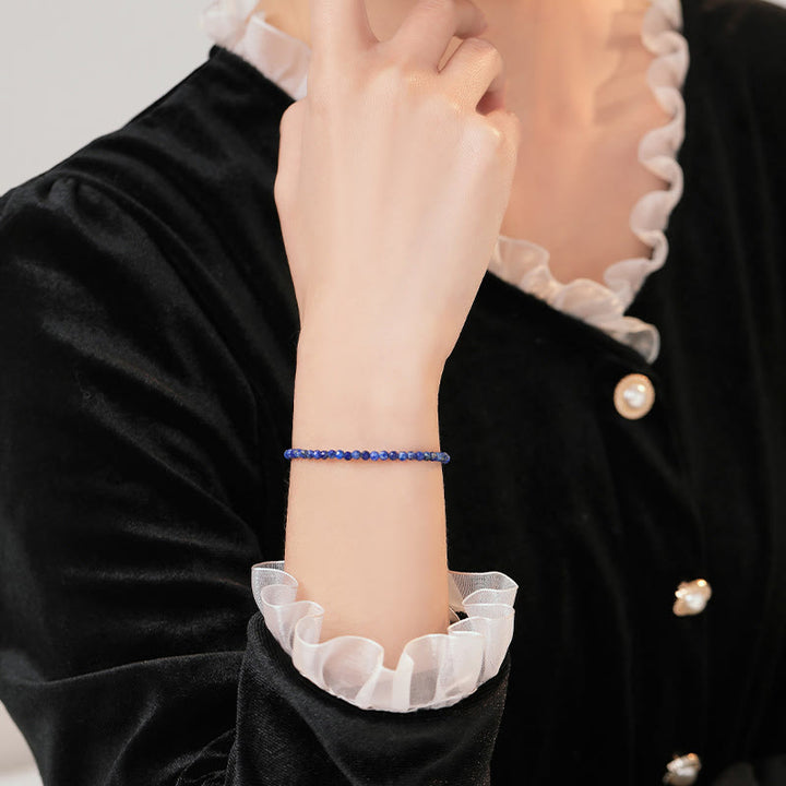 Braccialetto Buddha Stones con perline ultrasottili in lazurite e lapislazzuli - image 4