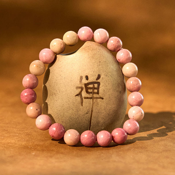 Braccialetto di guarigione delle relazioni Buddha Stones e rodonite