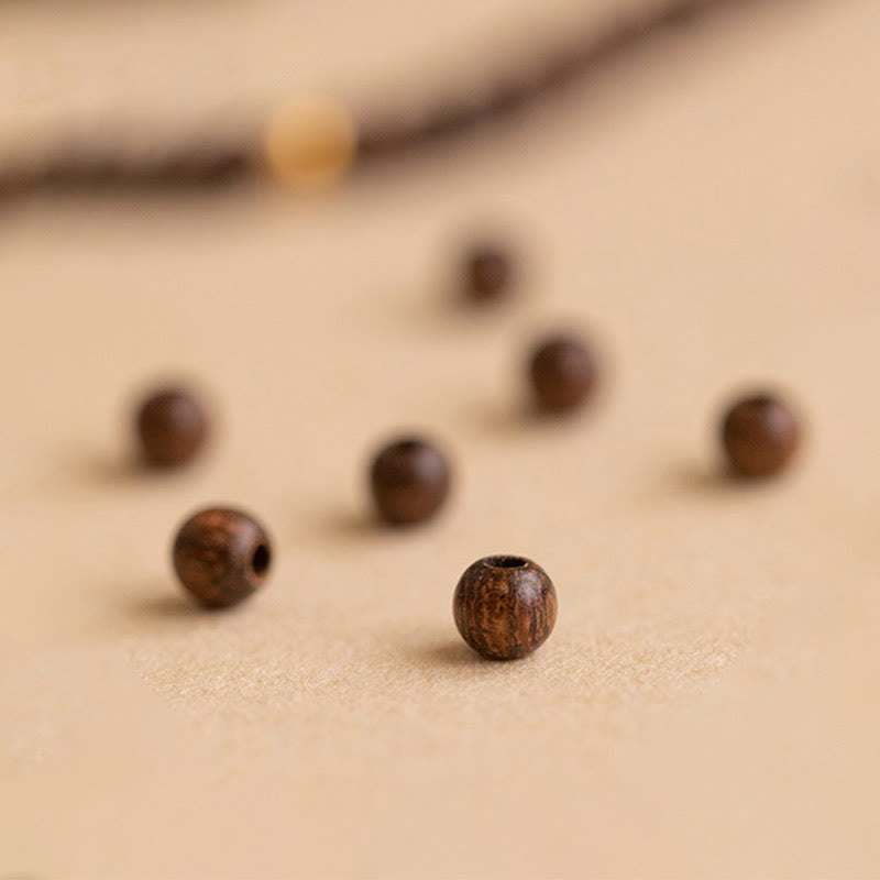 Braccialetto di protezione con perline di rame placcate in oro 14K e legno di sandalo ultrasottile da 4 mm Buddha Stones