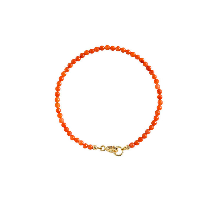 Bracciale Buddha Stones Natural Cherry Persimmon Red Agate Ultra-sottili Perline Confidence