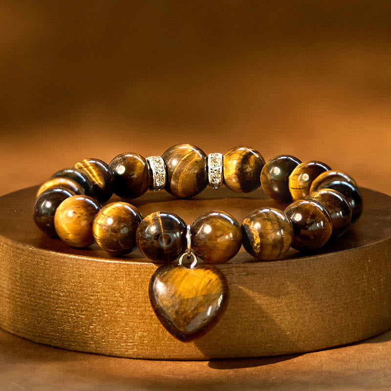 Braccialetto di equilibrio con cuore di amore in avventurina verde cristallo vario Buddha Stones