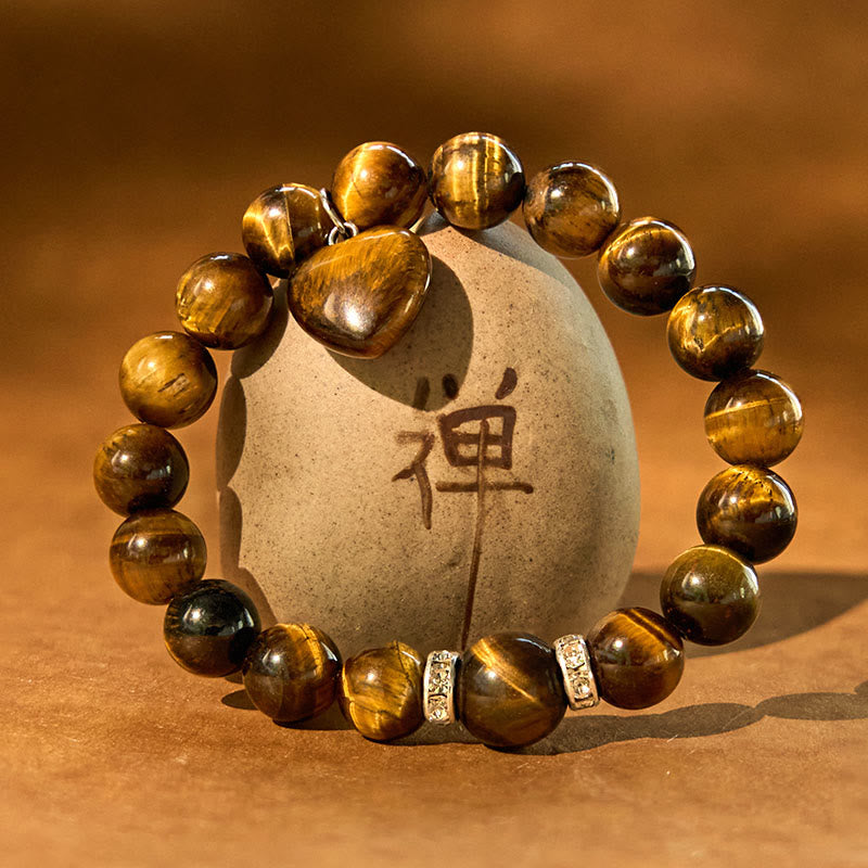 Braccialetto di equilibrio con cuore di amore in avventurina verde cristallo vario Buddha Stones