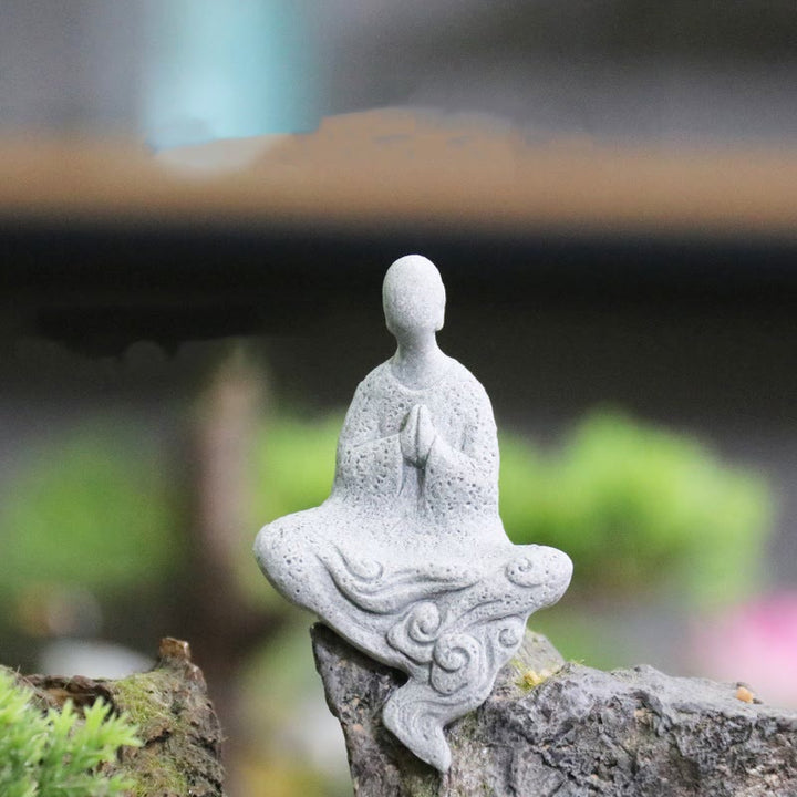 Buddha Stones Meditazione Buddha Monaco Serenità Decorazione della casa - Piccolo Buddha seduto 4,8*2,8*8 cm - image 14