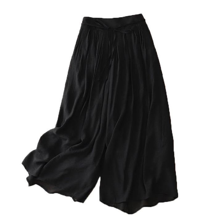 Pantaloni larghi da donna con lacci in tinta unita casual Buddha Stones