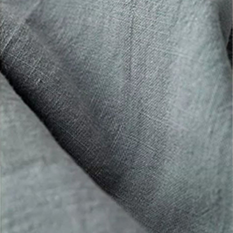 Pantaloni da donna con coulisse in cotone e lino casual tinta unita Buddha Stones con tasche - image 3