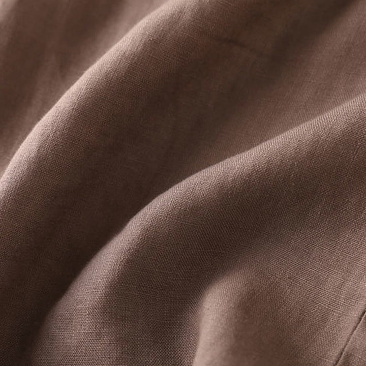 Pantaloncini da donna in cotone con cerniera e bottoni in tinta unita Buddha Stones con tasche