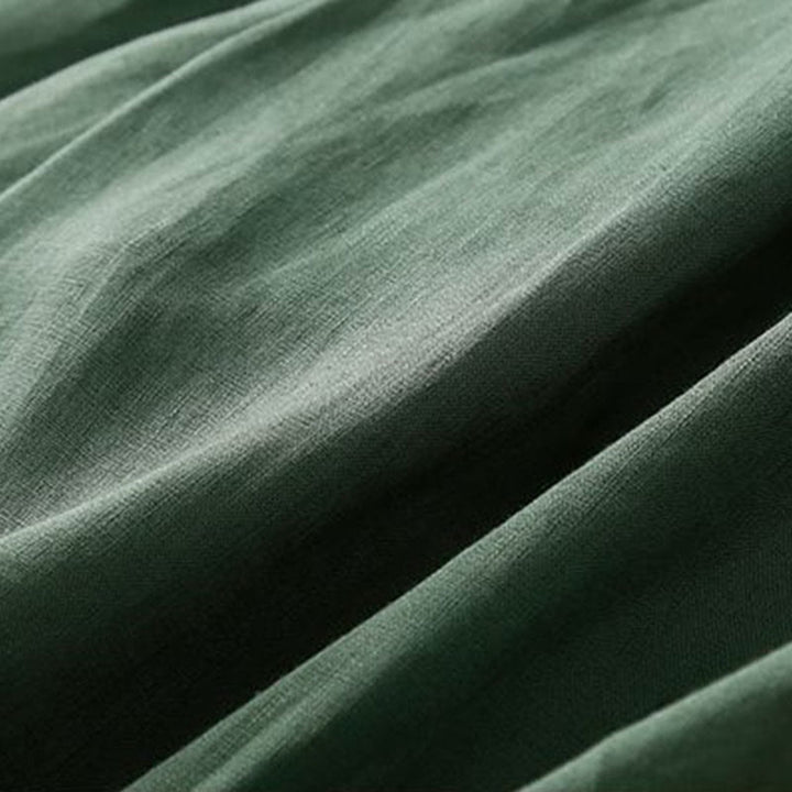 Pantaloncini da donna in lino di cotone con tasche, tinta unita, con cerniera e bottoni , Buddha Stones - image 18