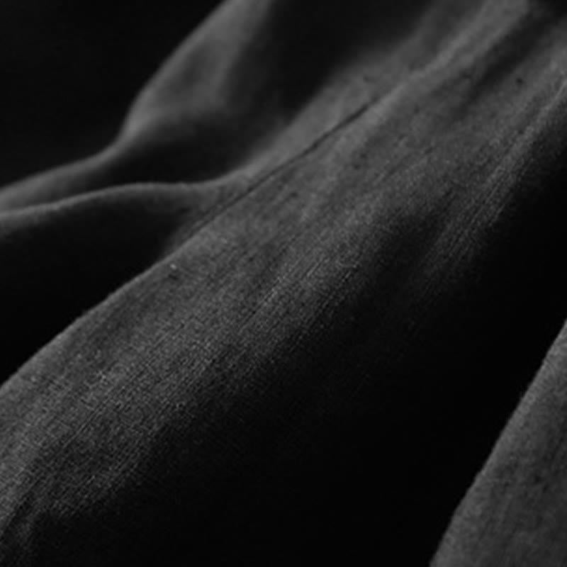 Pantaloncini da donna in cotone e lino con lacci e tasche, in tinta unita, con fondo in pizzo cavo , Buddha Stones - image 21