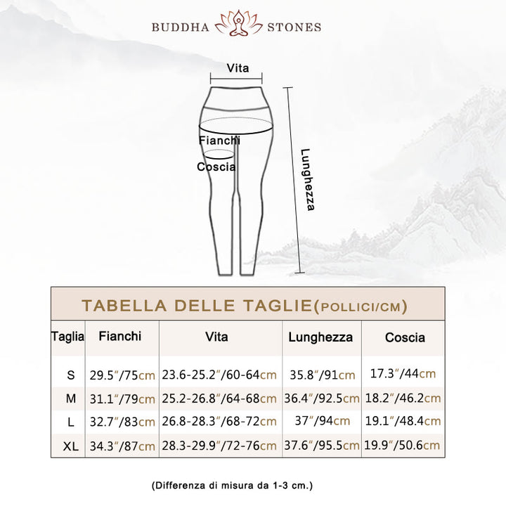 Pantaloni da yoga sportivi da donna con stampa di fiori di loto Buddha Stones - image 8