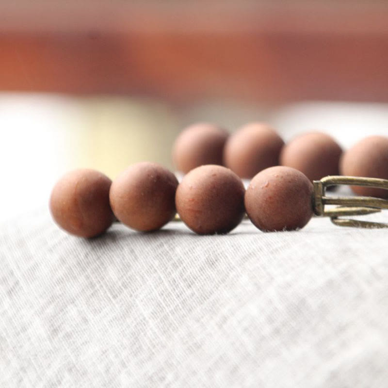 Buddha Stones Sandalo Vintage Agathis Alba Ebano Legno Peltogyne Perline Spilla Guarigione
