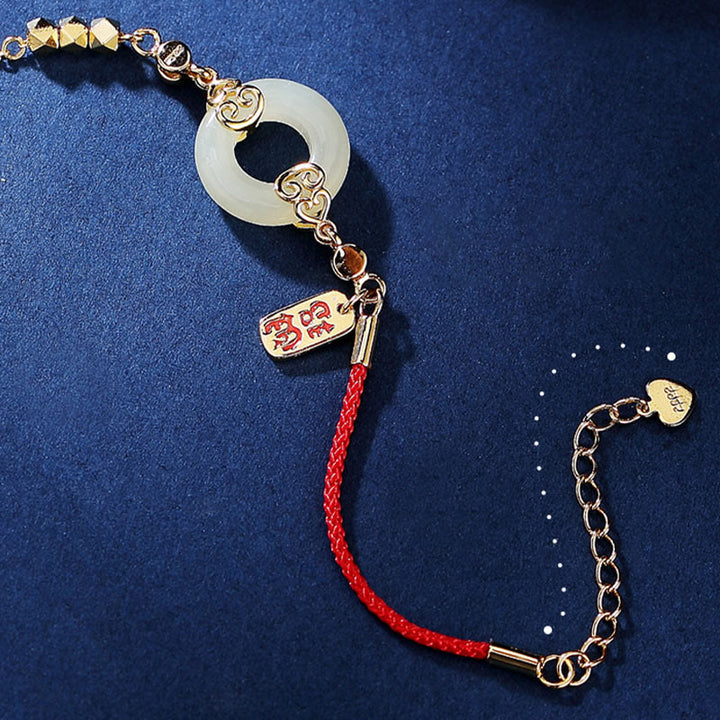 Buddha Stones 925 Sterling Silver Hetian naturale giada zucca fibbia della pace zircone fortuna braccialetto collana ciondolo orecchini - image 3