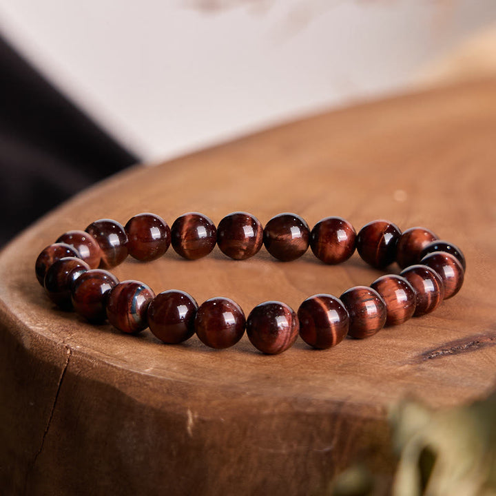 Buddha Stones Bracciale con perle curative in occhio di tigre naturale - 8 mm - image 0
