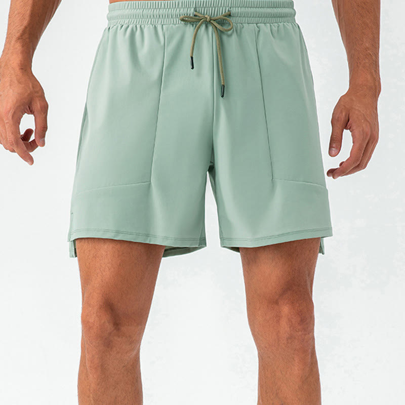 Pantaloncini sportivi casual da uomo Buddha Stones in nylon ad asciugatura rapida con tasche