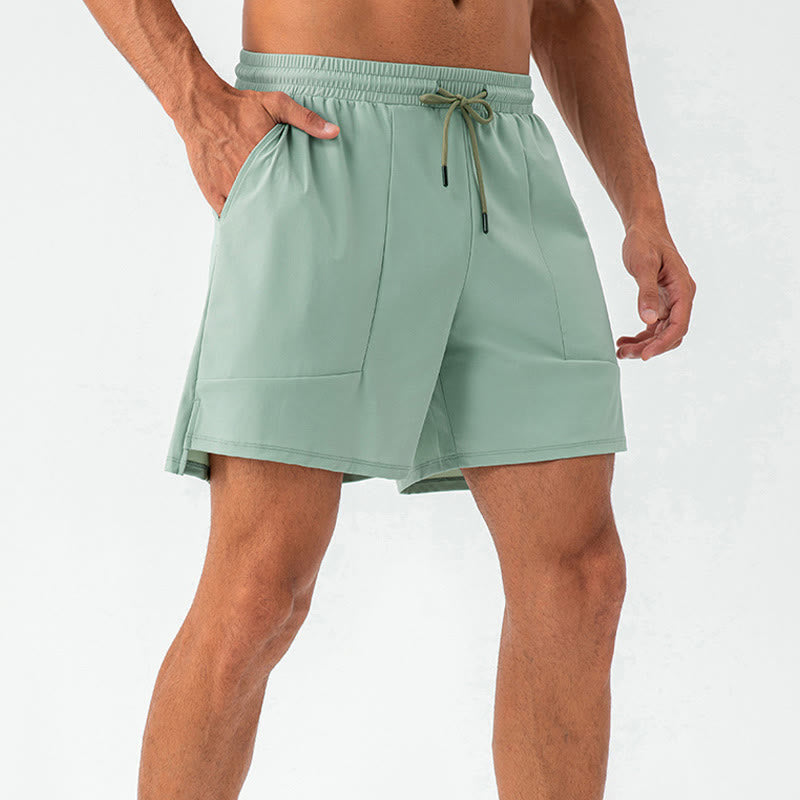 Pantaloncini sportivi casual da uomo Buddha Stones in nylon ad asciugatura rapida con tasche - Acquamarina - US/UK/AU44，EU54 (2XL) - image 5