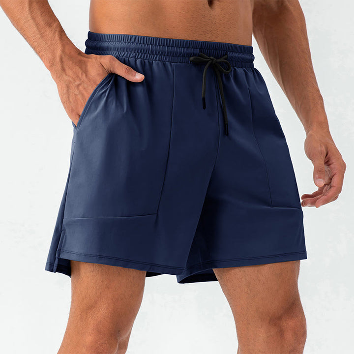 Pantaloncini sportivi casual da uomo Buddha Stones in nylon ad asciugatura rapida con tasche - Blu scuro - US/UK/AU44，EU54 (2XL) - image 19