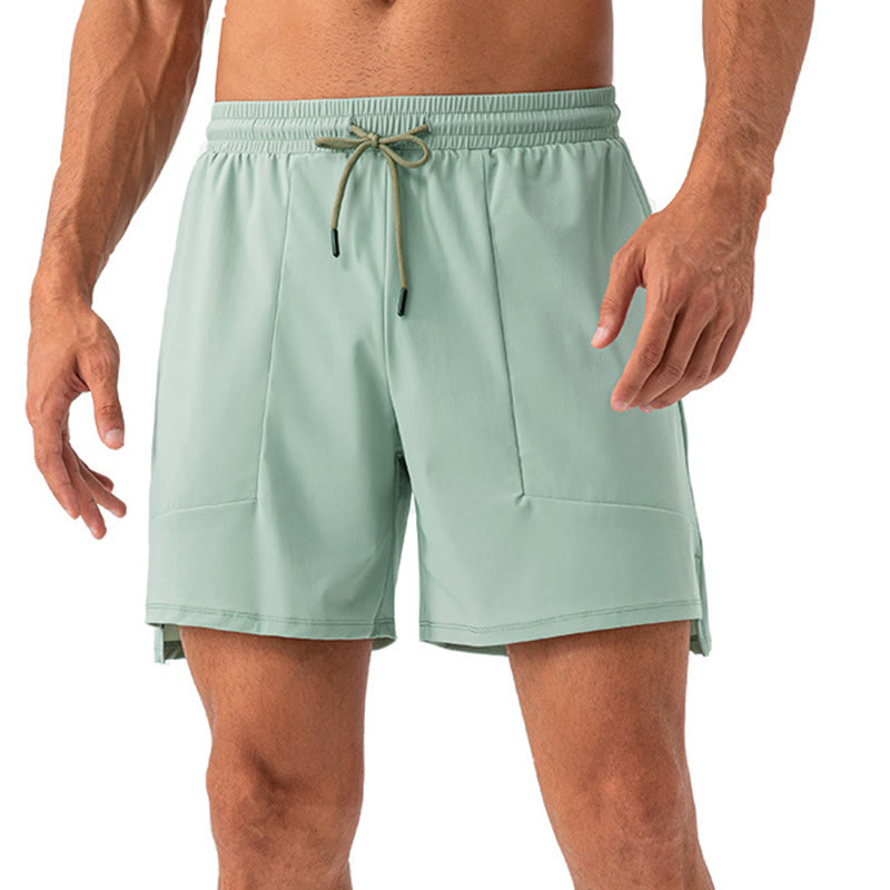 Pantaloncini sportivi casual da uomo Buddha Stones in nylon ad asciugatura rapida con tasche
