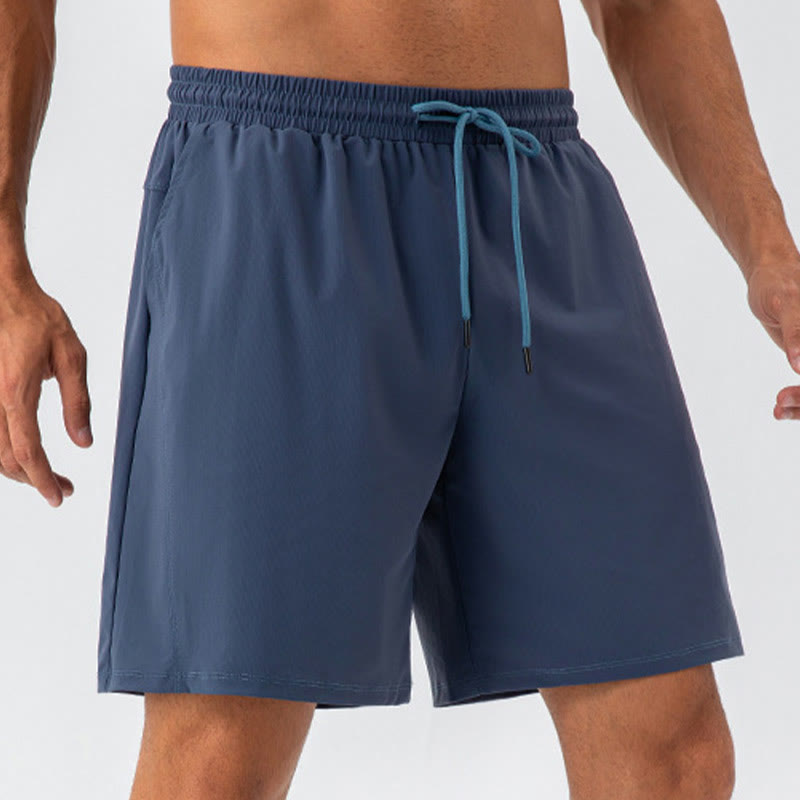 Pantaloncini sportivi da uomo Buddha Stones, casual, traspiranti, larghi, in nylon, ad asciugatura rapida, con tasche