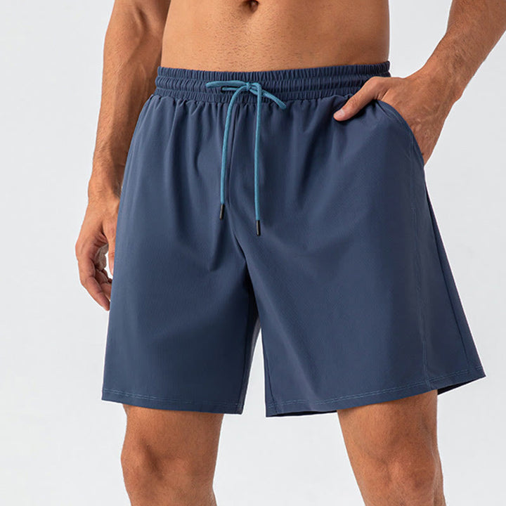 Pantaloncini sportivi da uomo Buddha Stones, casual, traspiranti, larghi, in nylon, ad asciugatura rapida, con tasche - SteelBlue - US/UK/AU44，EU54 (2XL) - image 10